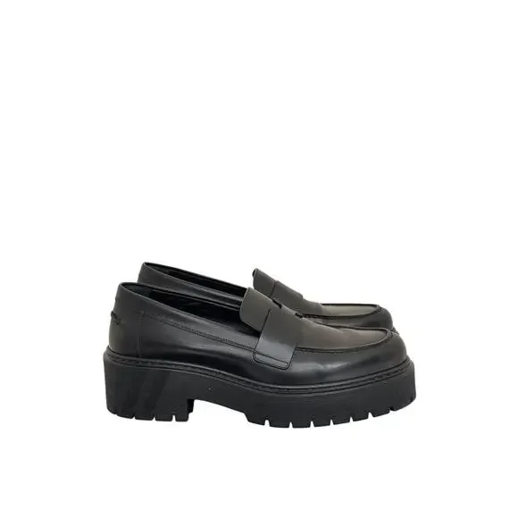 Elegant Hermes Hitch Loafers - Black Glacéd Calfskin - Size 39 - Picture 2 of 6